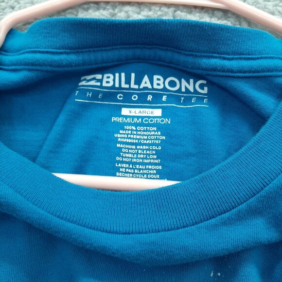 Billabong Mens Blue Graphic Tee X-Large 100% Cotton Short Sleeve Casual Shirt - Picture 2 of 4